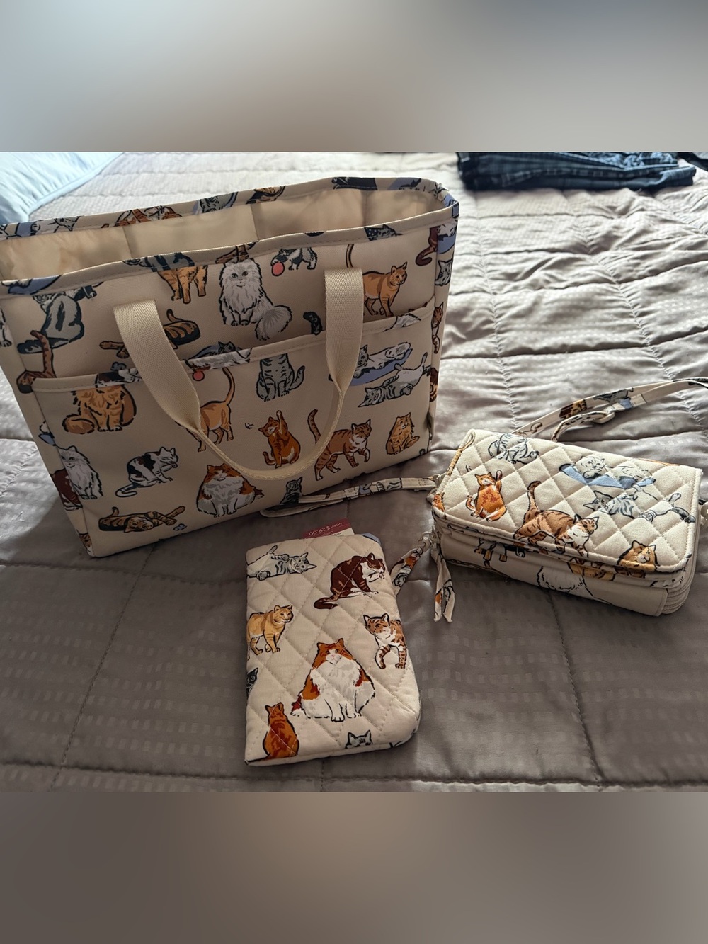 NWOT Vera Bradley A Cat’s Life Everything Tote Bundle